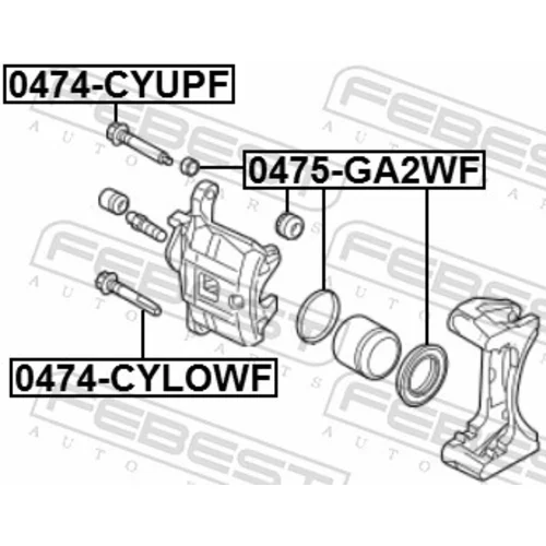 Opravná sada brzdového strmeňa FEBEST 0475-GA2WF - obr. 1