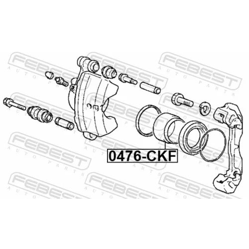 Piest brzdového strmeňa FEBEST 0476-CKF - obr. 1