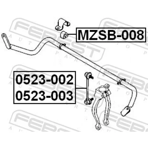 Tyč/Vzpera stabilizátora FEBEST 0523-002 - obr. 1