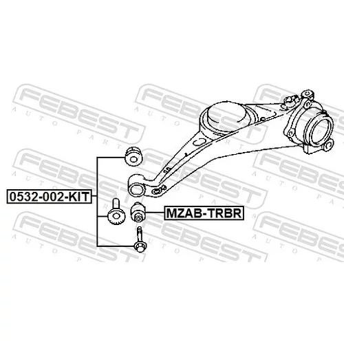 Skrutka pre nastavenie odklonu kolesa FEBEST 0532-002-KIT - obr. 1