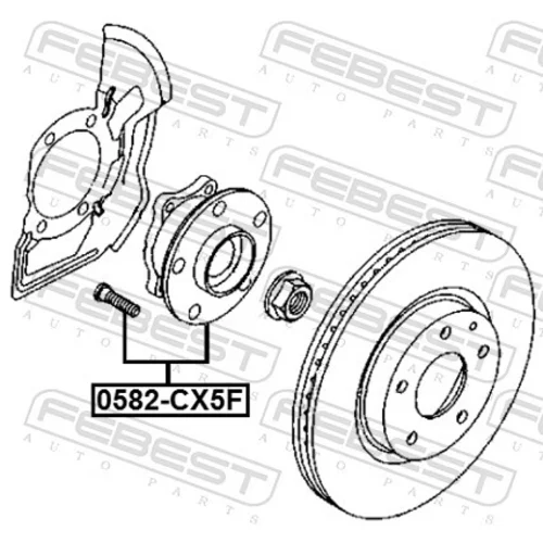 Náboj kolesa FEBEST 0582-CX5F - obr. 1