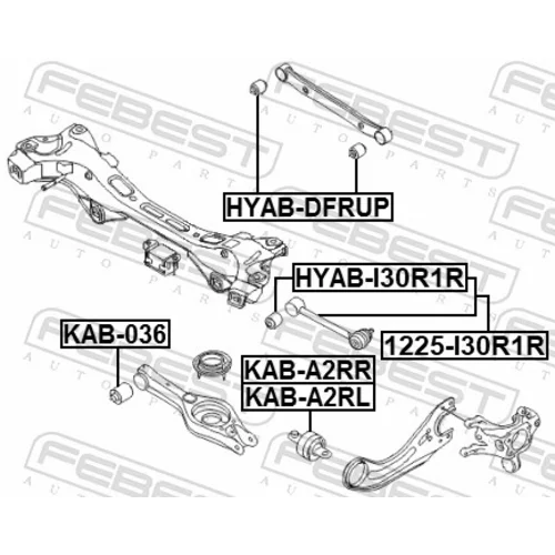 Rameno zavesenia kolies FEBEST 1225-I30R1R - obr. 1