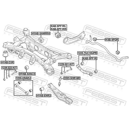 Rameno zavesenia kolies FEBEST 1225-UNADJ - obr. 1