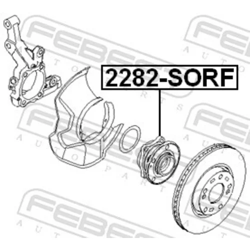 Náboj kolesa 2282-SORF /FEBEST/ - obr. 1