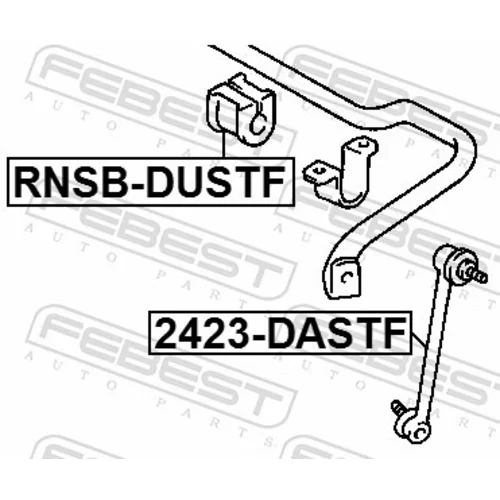 Tyč/Vzpera stabilizátora FEBEST 2423-DASTF - obr. 1