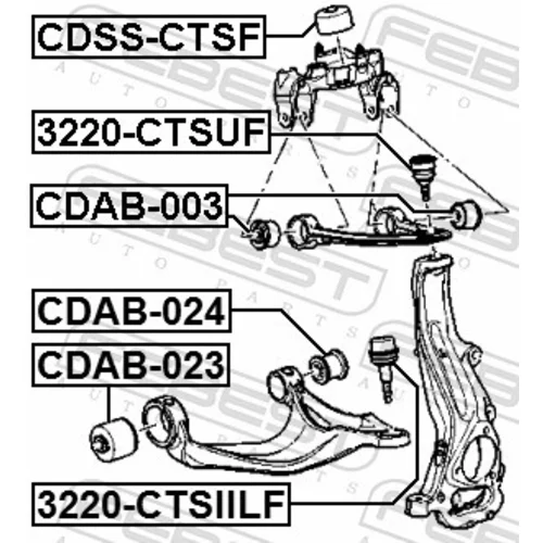 Zvislý/nosný čap FEBEST 3220-CTSIILF - obr. 1