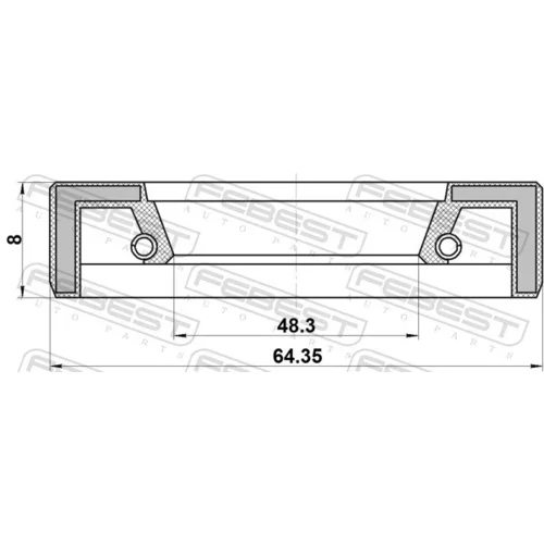 Radiálny tesniaci krúžok hnacieho hriadeľa FEBEST 95FAY-50640808X - obr. 1
