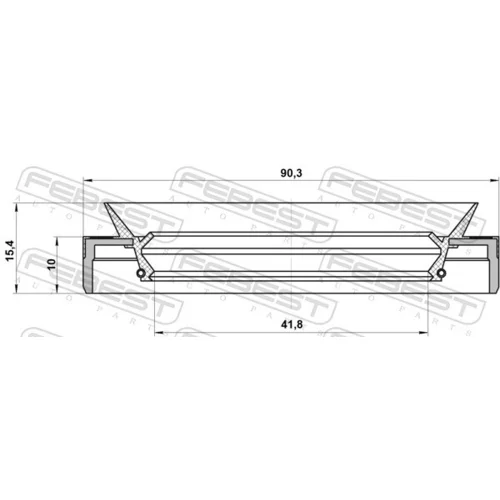 Radiálny tesniaci krúžok hnacieho hriadeľa FEBEST 95MEY-43901015C - obr. 1