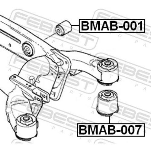 Uloženie tela nápravy FEBEST BMAB-007 - obr. 1