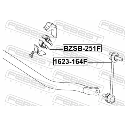 Uloženie priečneho stabilizátora FEBEST BZSB-251F - obr. 1