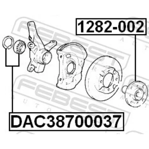 Ložisko kolesa DAC38700037 /FEBEST/ - obr. 1