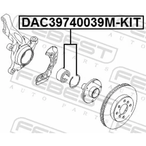 Ložisko kolesa - opravná sada FEBEST DAC39740039M-KIT - obr. 1