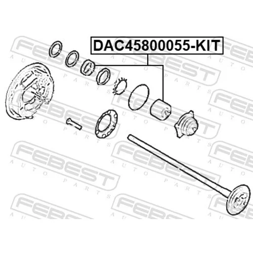 Ložisko kolesa - opravná sada FEBEST DAC45800055-KIT - obr. 1