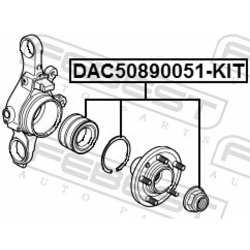 Ložisko kolesa - opravná sada FEBEST DAC50890051-KIT - obr. 1