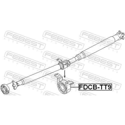 Stredové ložisko kĺbového hriadeľa FEBEST FDCB-TT9 - obr. 1