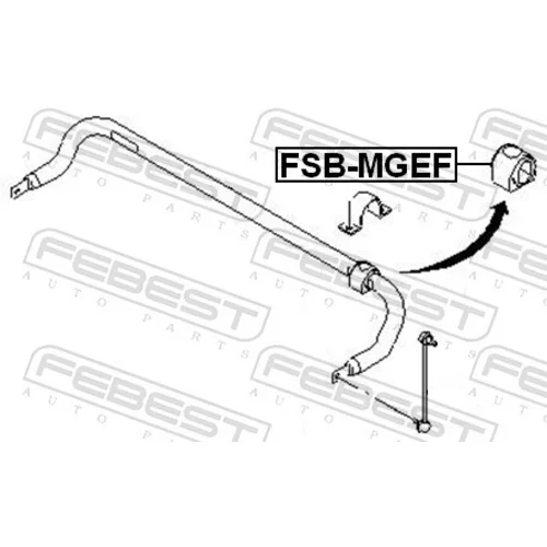 Uloženie priečneho stabilizátora FEBEST FSB-MGEF - obr. 1