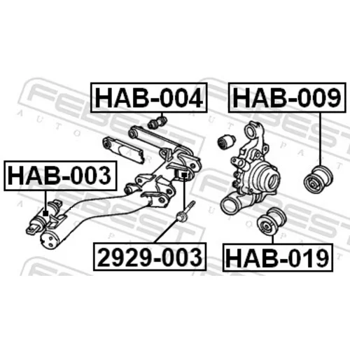 Uloženie riadenia FEBEST HAB-009 - obr. 1