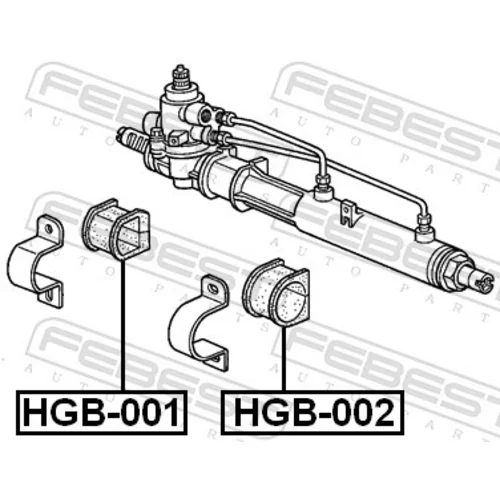 Uloženie prevodovky riadenia HGB-001 /FEBEST/ - obr. 1