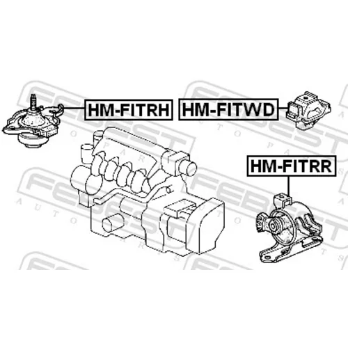 Uloženie motora FEBEST HM-FITWD - obr. 1