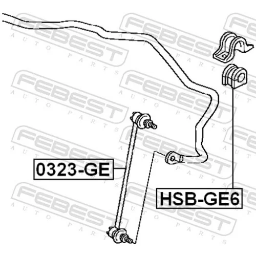 Uloženie priečneho stabilizátora FEBEST HSB-GE6 - obr. 1