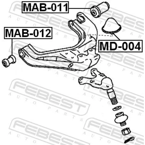 Uloženie riadenia FEBEST MAB-011 - obr. 1