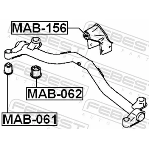 Uloženie, diferenciál FEBEST MAB-156 - obr. 1