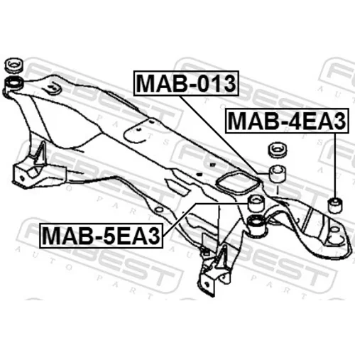 Uloženie tela nápravy MAB-5EA3 /FEBEST/ - obr. 1