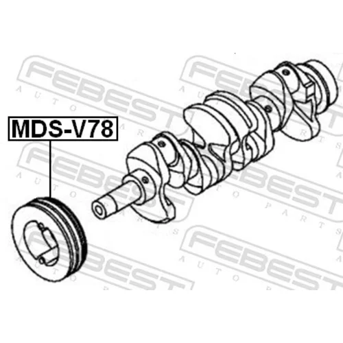 Remenica kľukového hriadeľa FEBEST MDS-V78 - obr. 1