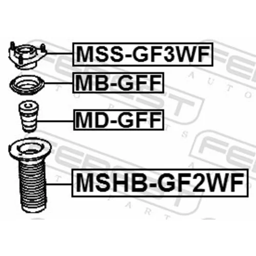 Ložisko pružnej vzpery FEBEST MSS-GF3WF - obr. 1