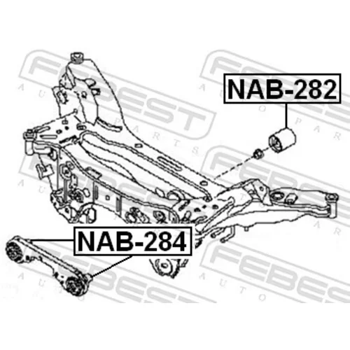 Uloženie, diferenciál FEBEST NAB-282 - obr. 1