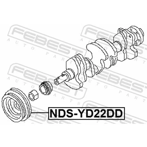 Remenica kľukového hriadeľa FEBEST NDS-YD22DD - obr. 1