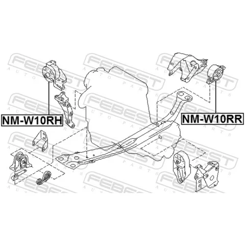 Uloženie motora FEBEST NM-W10RH - obr. 1