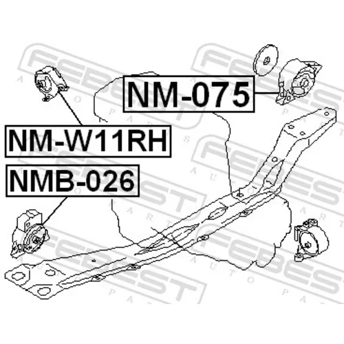 Uloženie motora FEBEST NMB-026 - obr. 1