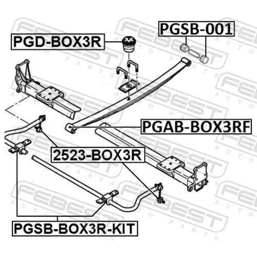 Opravná sada uloženia stabilizátora FEBEST PGSB-BOX3R-KIT - obr. 1