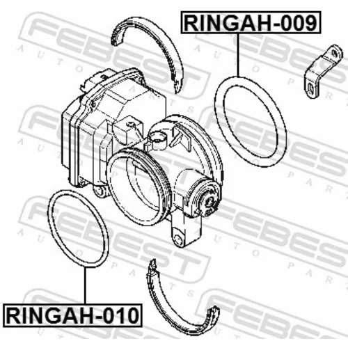 Tesnenie, hrdlo škrtiacej klapky FEBEST RINGAH-009 - obr. 1