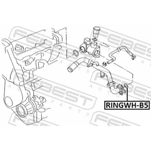 Tesnenie príruby chladenia FEBEST RINGWH-B5 - obr. 1
