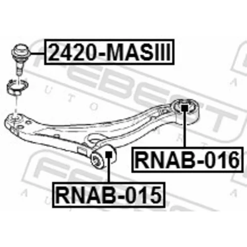 Uloženie riadenia FEBEST RNAB-016 - obr. 1