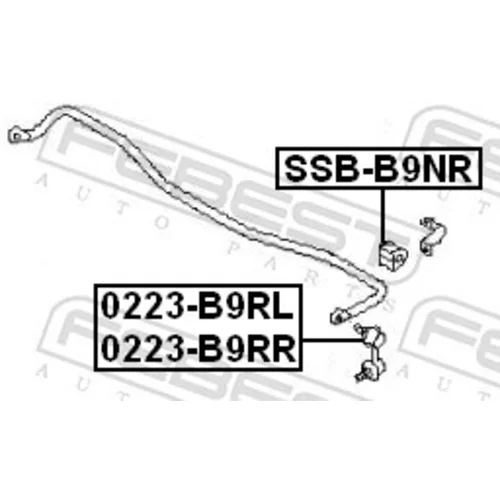 Uloženie priečneho stabilizátora FEBEST SSB-B9NR - obr. 1