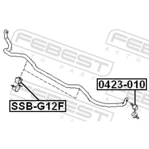 Uloženie priečneho stabilizátora FEBEST SSB-G12F - obr. 1