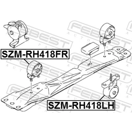 Uloženie motora FEBEST SZM-RH418FR - obr. 1