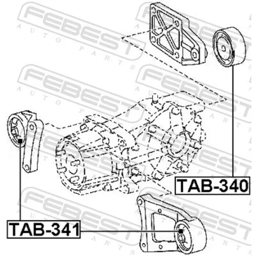 Uloženie, diferenciál FEBEST TAB-341 - obr. 1