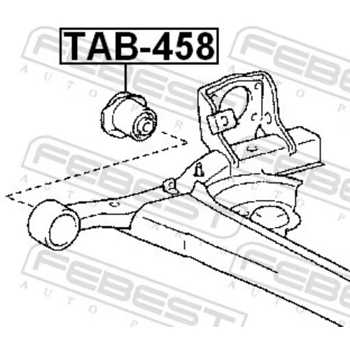 Uloženie tela nápravy FEBEST TAB-458 - obr. 1