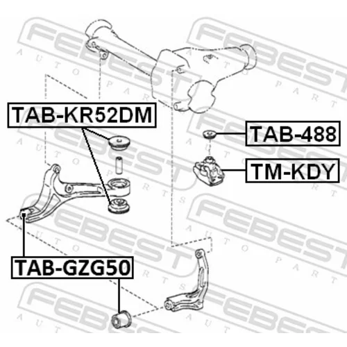 Uloženie, diferenciál FEBEST TAB-488 - obr. 1