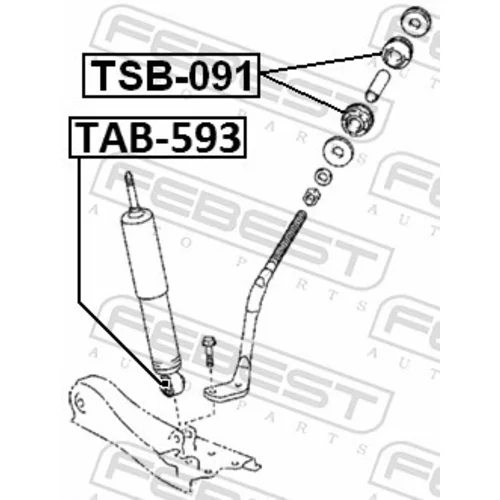 Puzdro, tlmič FEBEST TAB-593 - obr. 1