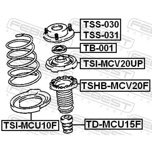 Doraz odpruženia FEBEST TD-MCU15F - obr. 1