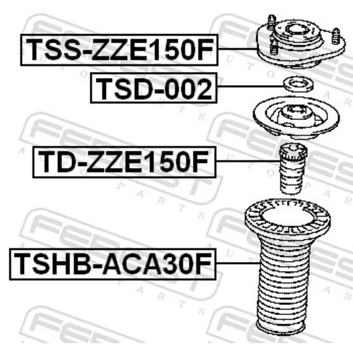 Doraz odpruženia FEBEST TD-ZZE150F - obr. 1