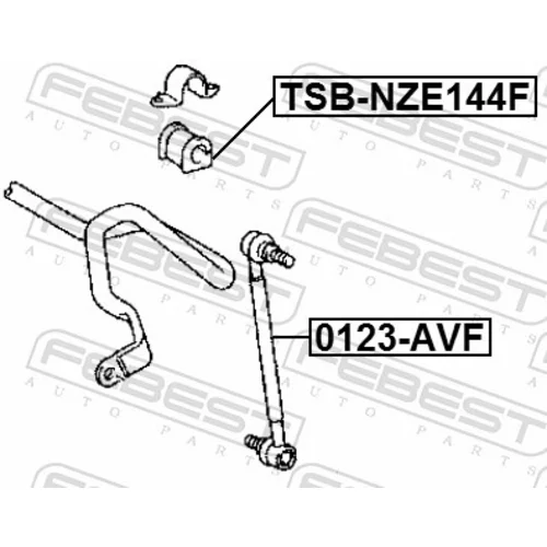 Uloženie priečneho stabilizátora FEBEST TSB-NZE144F - obr. 1