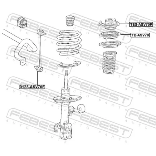 Ložisko pružnej vzpery FEBEST TSS-ASV70F - obr. 1