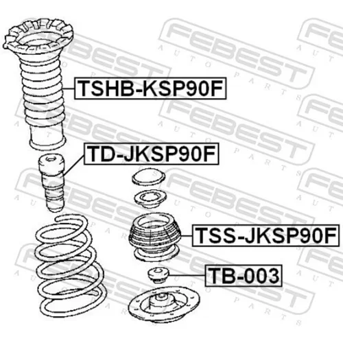Ložisko pružnej vzpery FEBEST TSS-JKSP90F - obr. 1