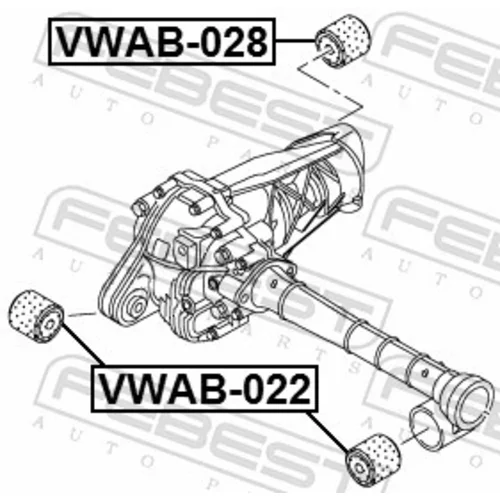 Uloženie, diferenciál FEBEST VWAB-028 - obr. 1